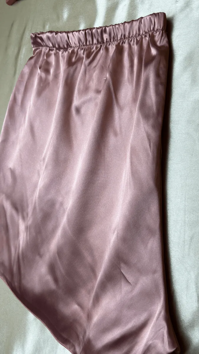 Luxury Satin Pink Pajama Shorts