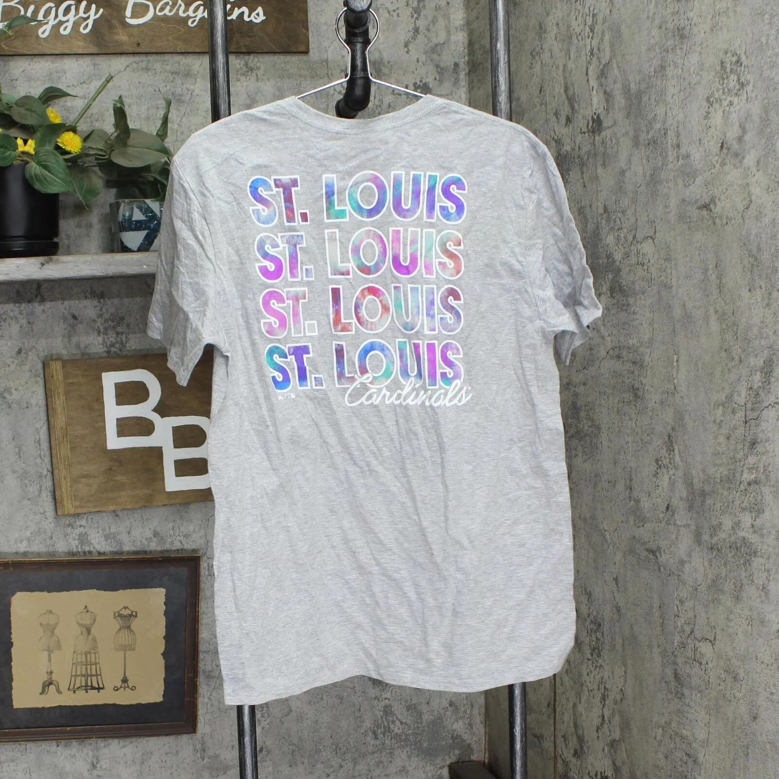 Majestic Mens Short Sleeve St. Louis Cardigan Tie Dye Print T-Shirt MLBT4048