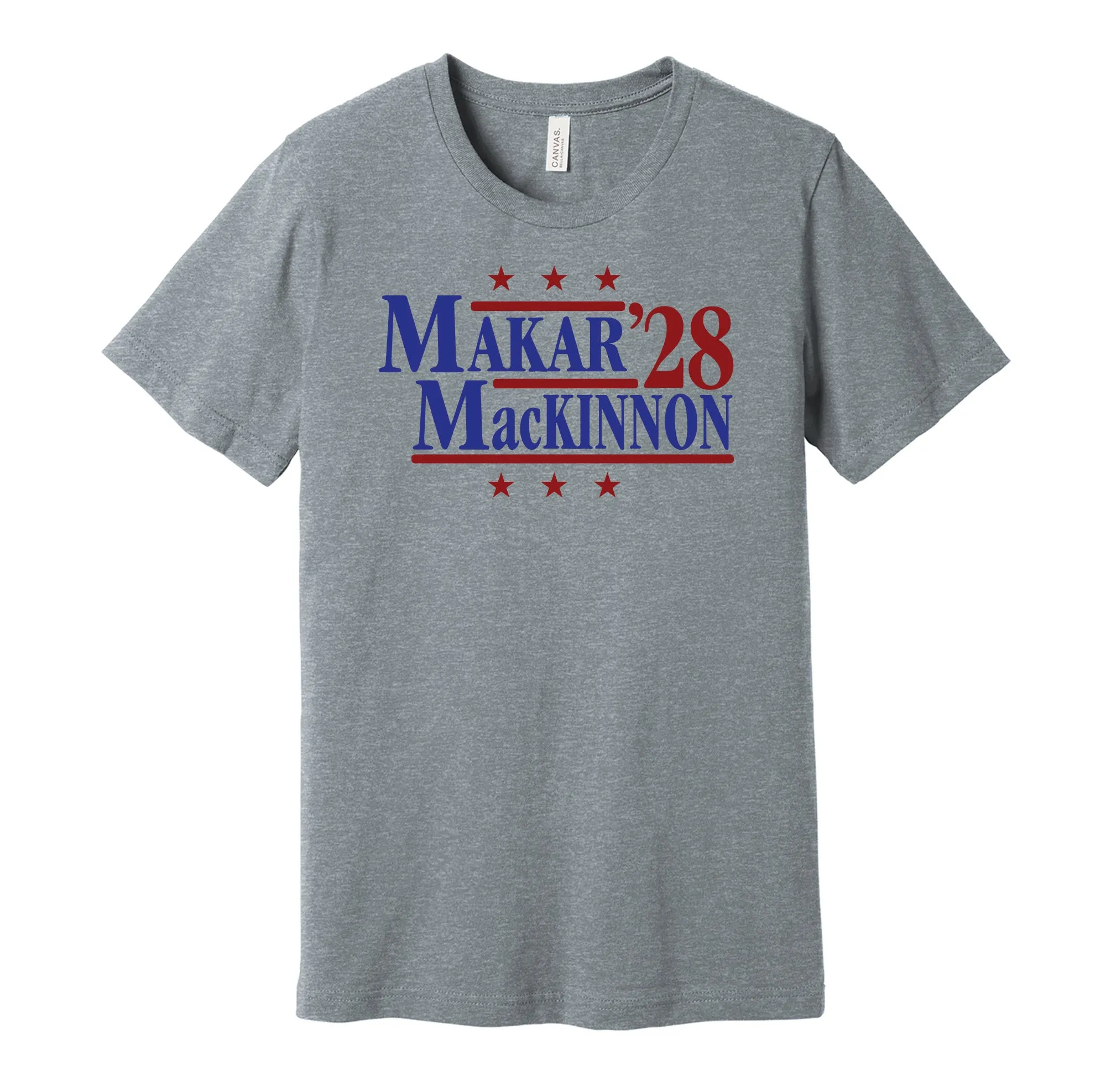 Makar & MacKinnon '28 - Colorado Hockey Political Campaign Parody T-Shirt - Hyper Than Hype Shirts