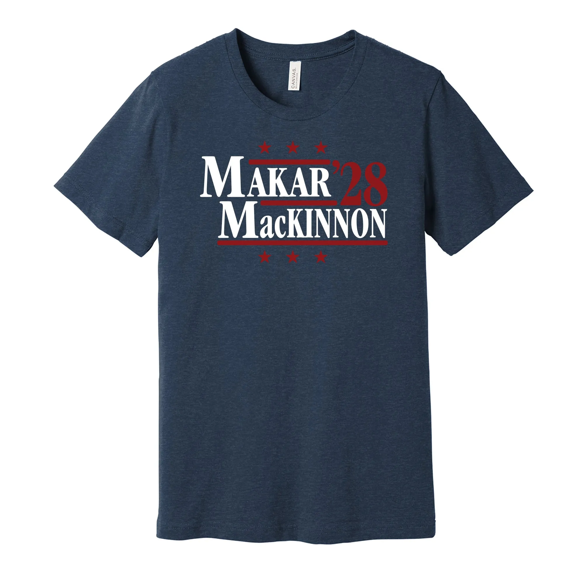 Makar & MacKinnon '28 - Colorado Hockey Political Campaign Parody T-Shirt - Hyper Than Hype Shirts