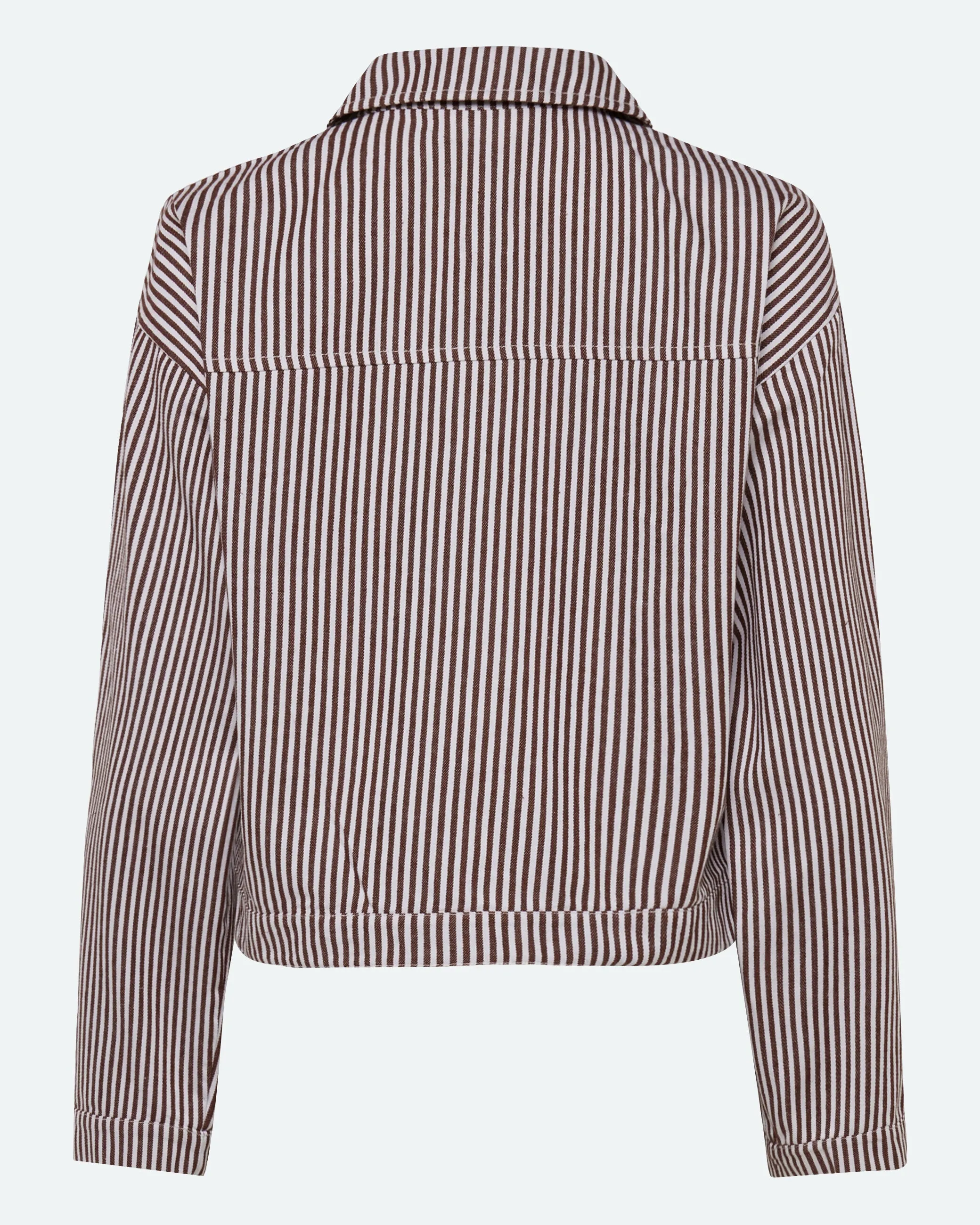 Malenes light denim jacket in stripes 4328 - Coco Milk