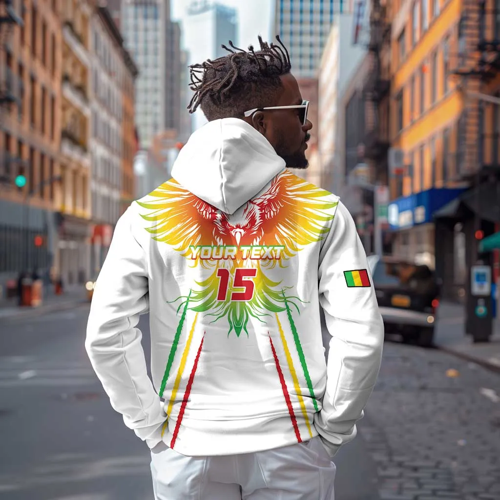 Mali Football Custom Zip Hoodie Go Eagles - White Color LT15