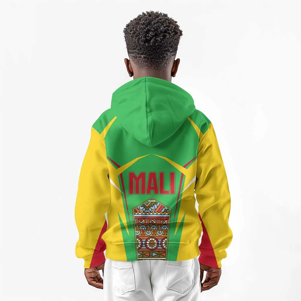 Mali Vulture Eagles Kid Hoodie African Pattern Flag Color TS04