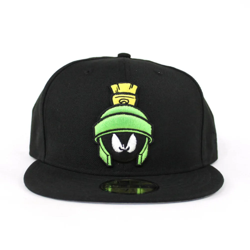 Marvin the Martian New Era 59Fifty Fitted Hat (Black Gray Under Brim)