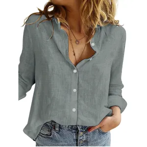 Mason | Casual Linen Button-Down Shirt – Relaxed Fit Blouse