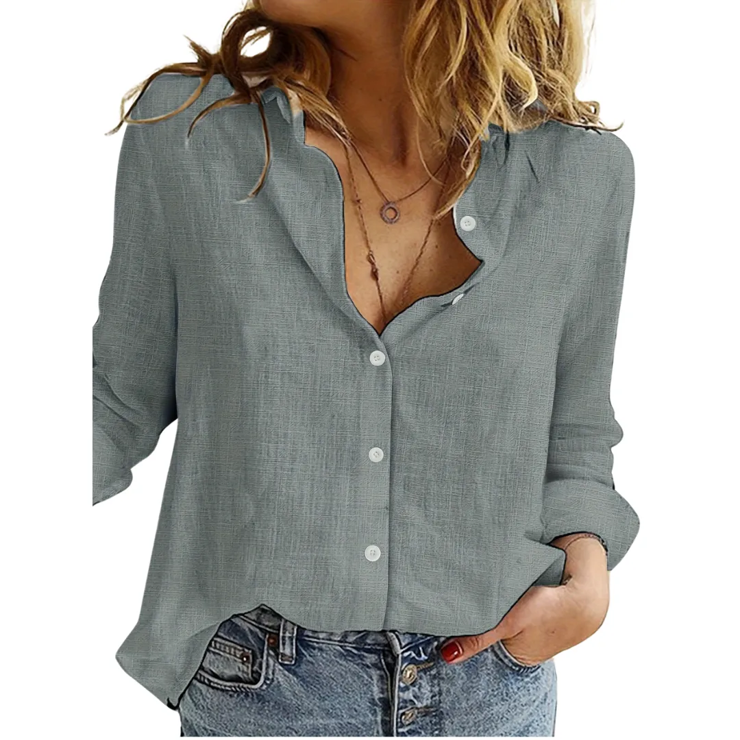 Mason | Casual Linen Button-Down Shirt – Relaxed Fit Blouse