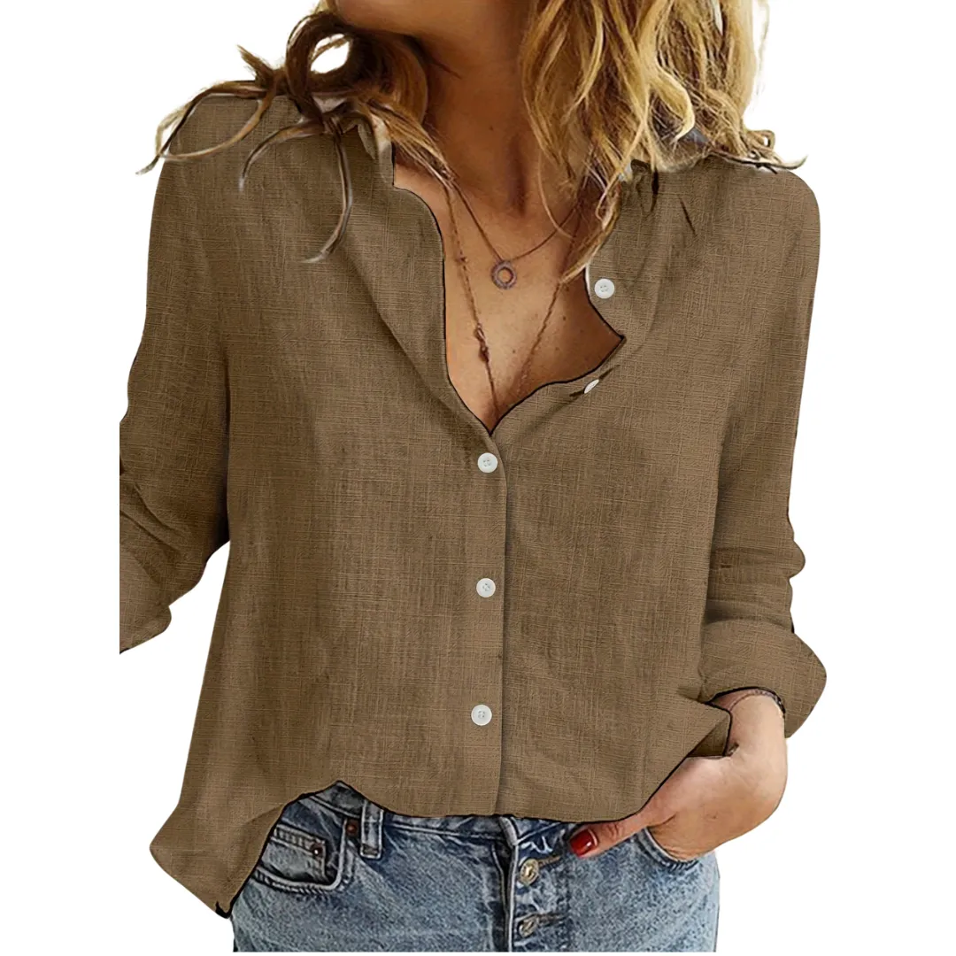 Mason | Casual Linen Button-Down Shirt – Relaxed Fit Blouse