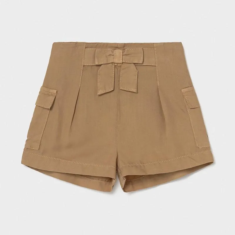 Mayoral Ecofriendly Loose Shorts Baby Girl - Caramel