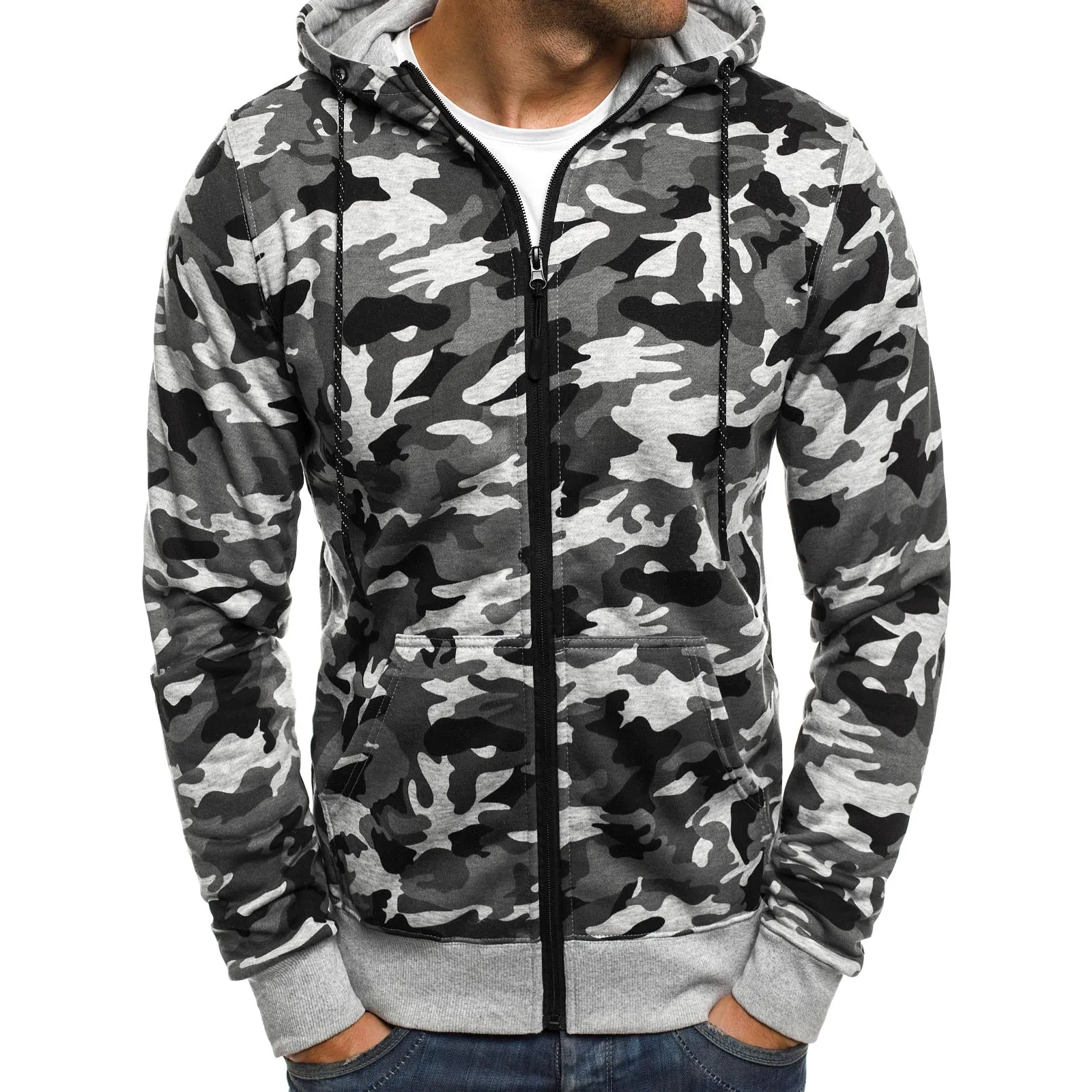 Men's TACTICAL Camouflage Zipped Hoodies