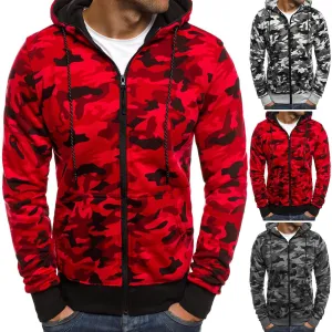 Men's TACTICAL Camouflage Zipped Hoodies