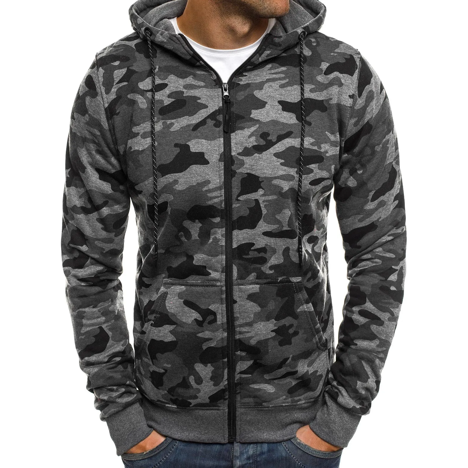 Men's TACTICAL Camouflage Zipped Hoodies