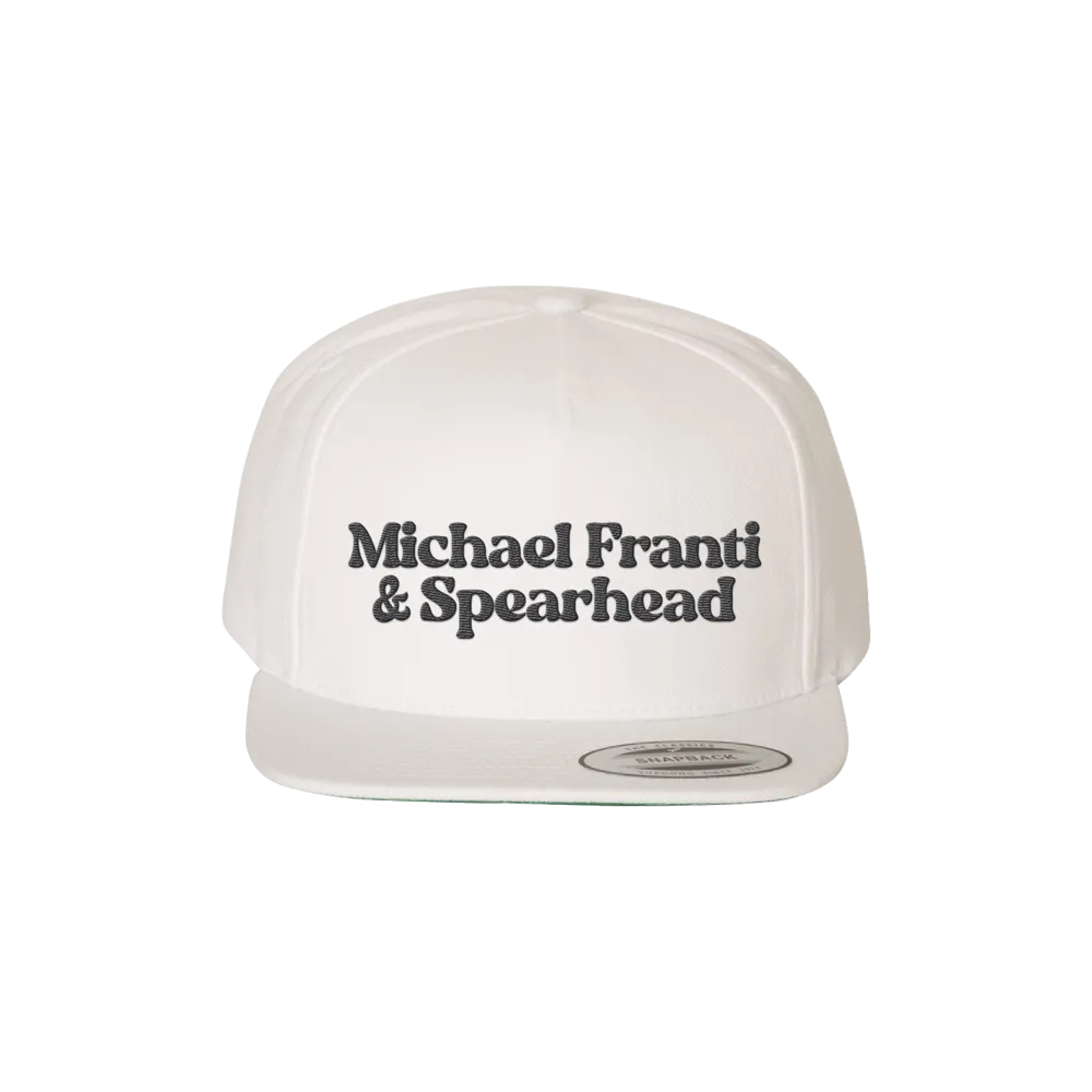 Michael Franti and Spearhead Skull White Snapback Hat