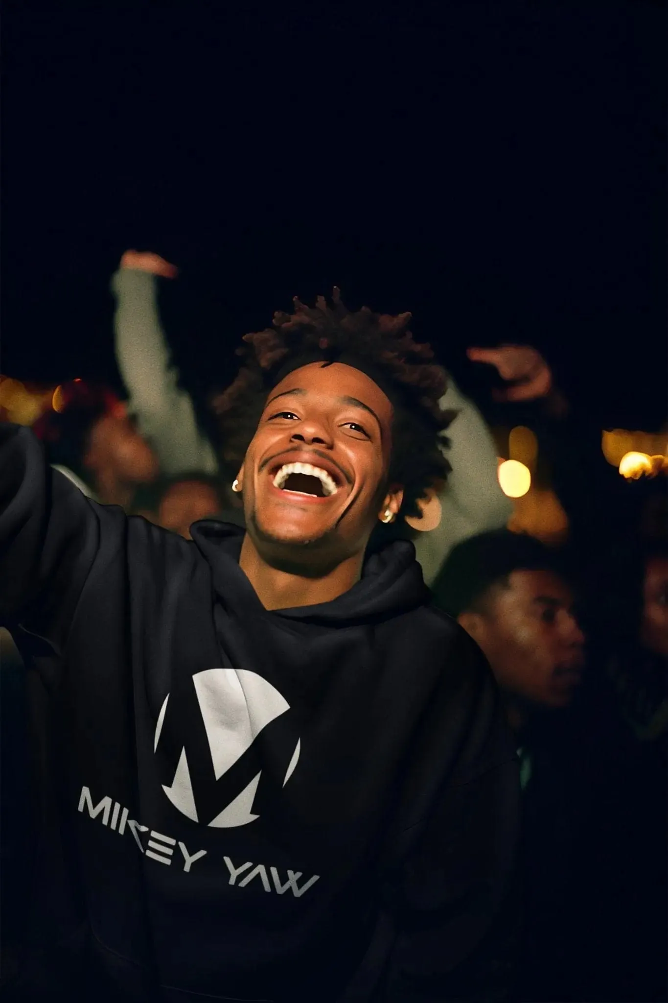 Mikey Yaw White Monogram Premium Heavyweight Hooded Sweatshirt