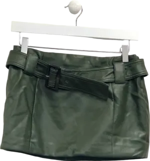 Mistress Rocks Dark Green Mini Skirt with Belt UK S