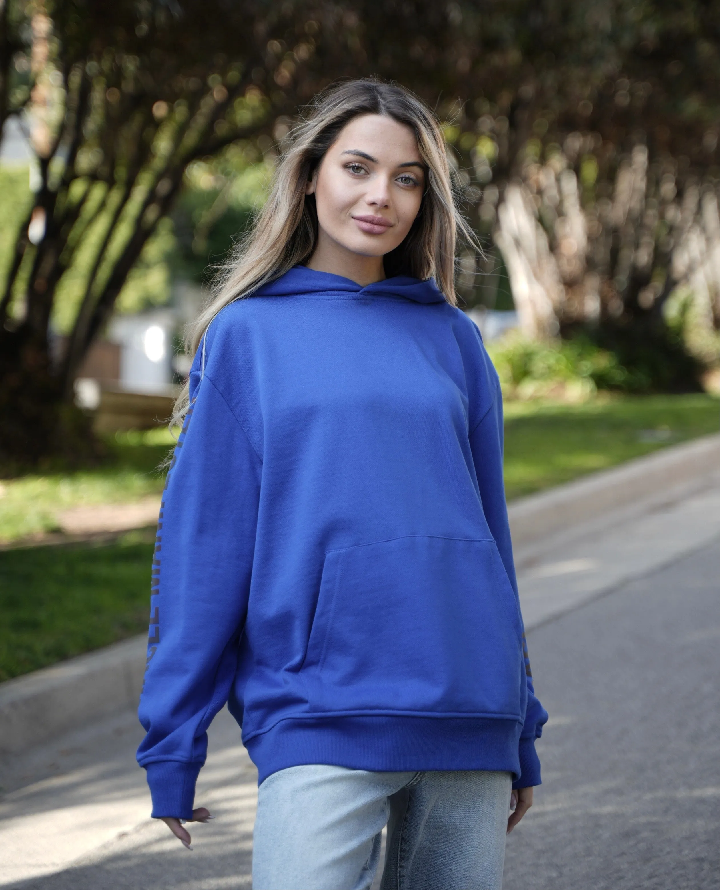 Money Tree Reflective Affirmation Hoodie - Royal Blue