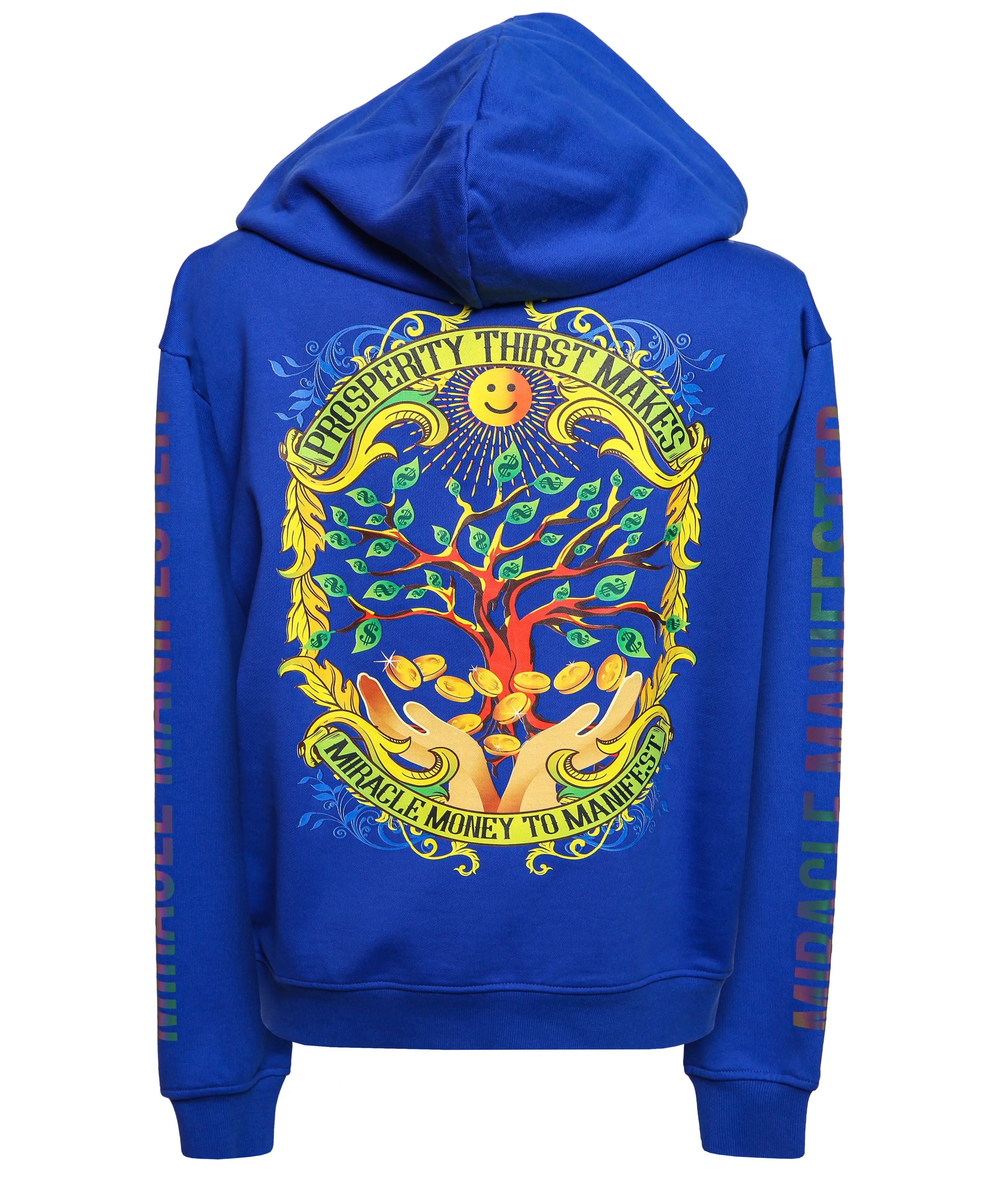 Money Tree Reflective Affirmation Hoodie - Royal Blue