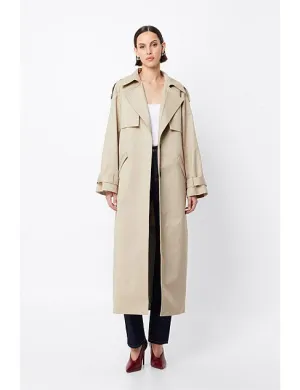 MOSSMAN - Franklin Trench Coat NATURAL