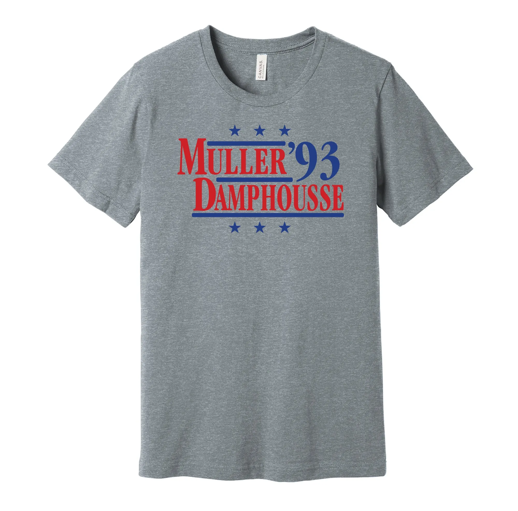Muller & Damphousse '93 - Montreal Hockey Legends Political Campaign Parody T-Shirt - Hyper Than Hype Shirts