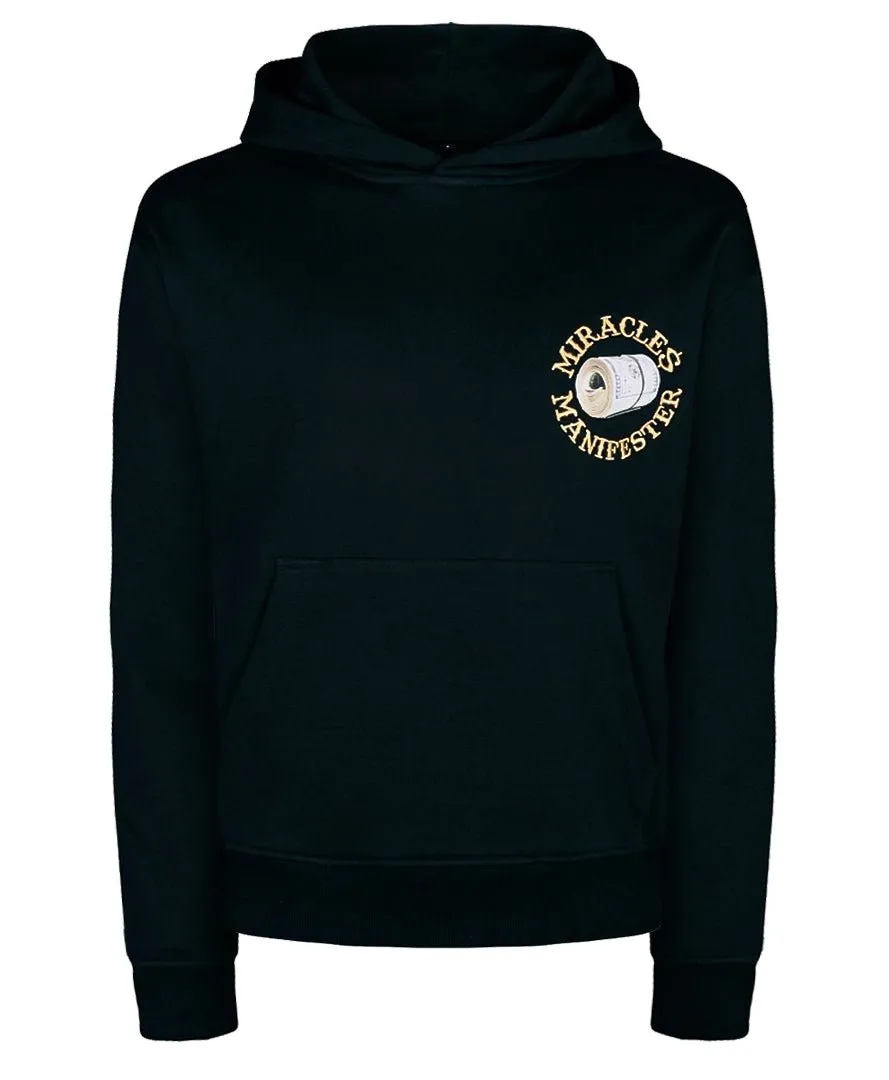 ‘Natural 9 Combinations’ Casino Embroidered Affirmation  Hoodie - Black