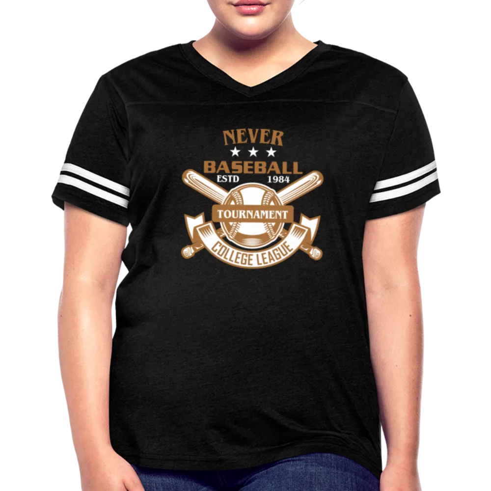 NEVER BASEBALL Women’s Vintage Sport T-Shirt