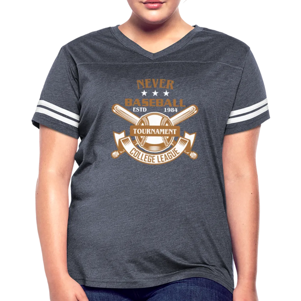 NEVER BASEBALL Women’s Vintage Sport T-Shirt