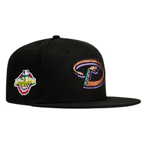 New Era 59Fifty Arizona Diamondbacks 2001 World Series Patch Pink UV D Hat -  Black