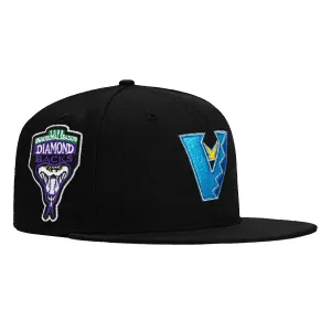 New Era 59Fifty Arizona Diamondbacks Inaugural Patch Upside Down A Hat - Black, Neon Blue