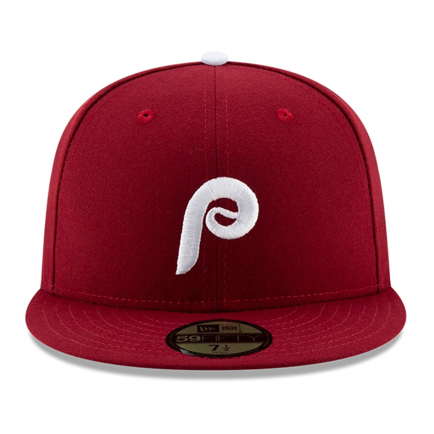 New Era 59Fifty Authentic Collection Philadelphia Phillies Alternate 2 Hat - Cardinal, White