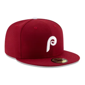 New Era 59Fifty Authentic Collection Philadelphia Phillies Alternate 2 Hat - Cardinal, White