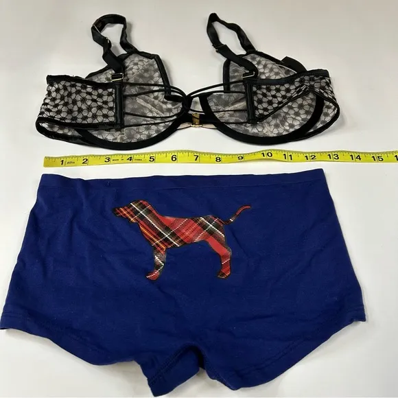 NEW Victorias Secret Bra Panty Set 36DD Unlined Demi Medium Boy Shorts #1892