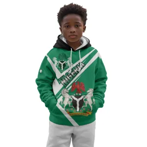 Nigeria Coat Of Arms Sporty Style Kid Hoodie LT15