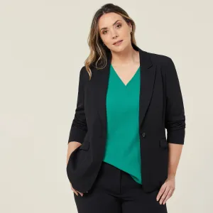 NNT Women's Crepe Streth Longline Jacket - Black