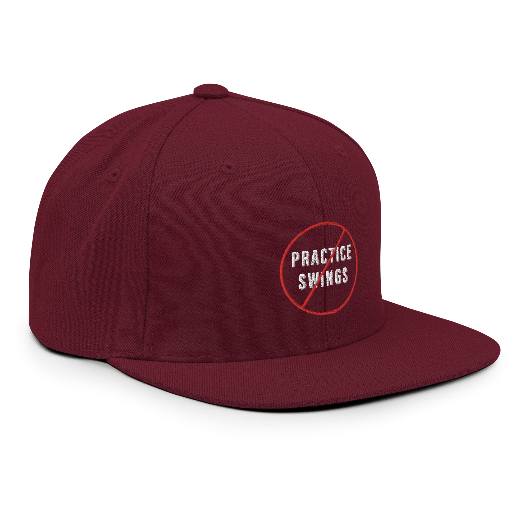 No Practice Swings Snapback Hat