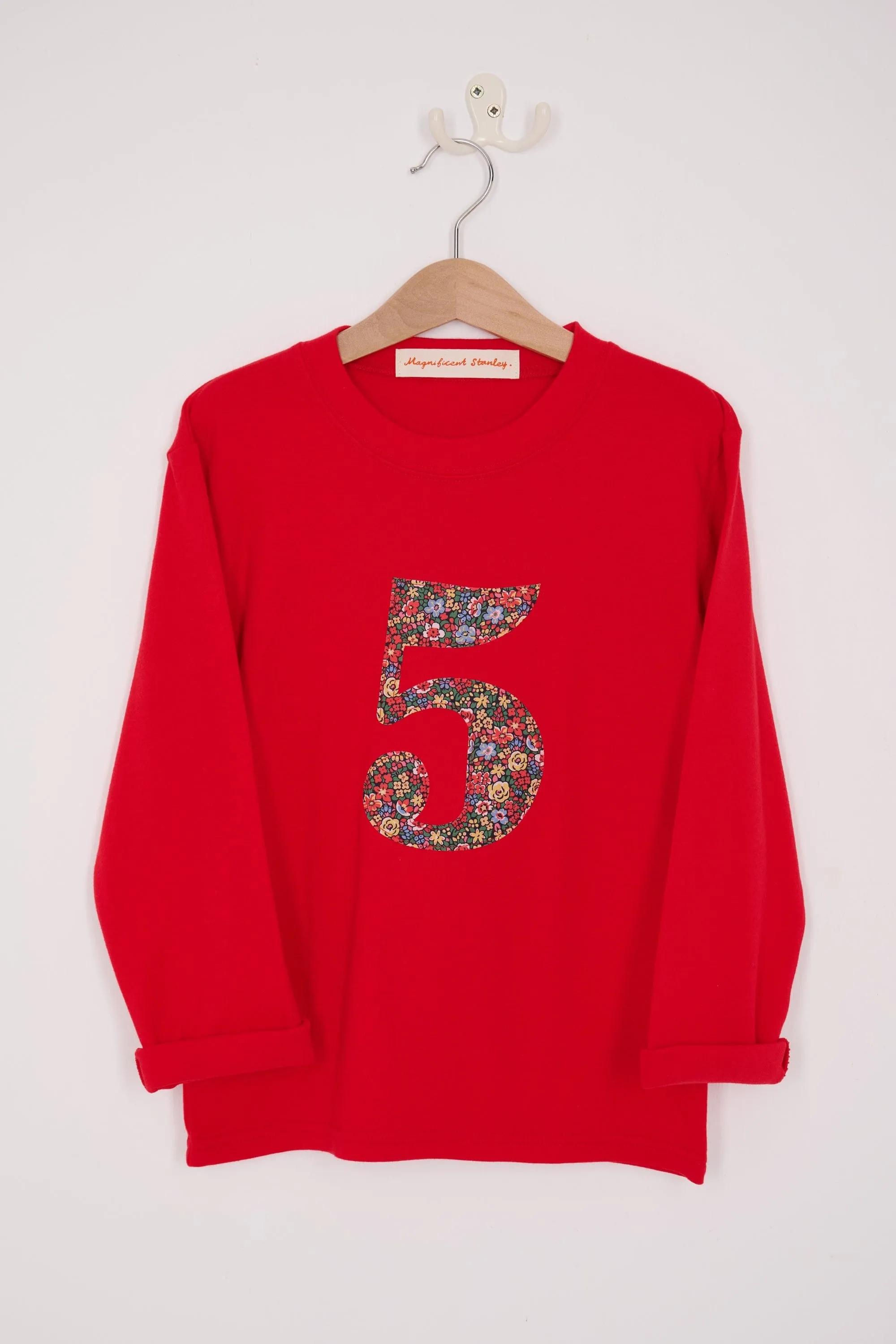 Number Red T-Shirt in Emma Louise Liberty Print
