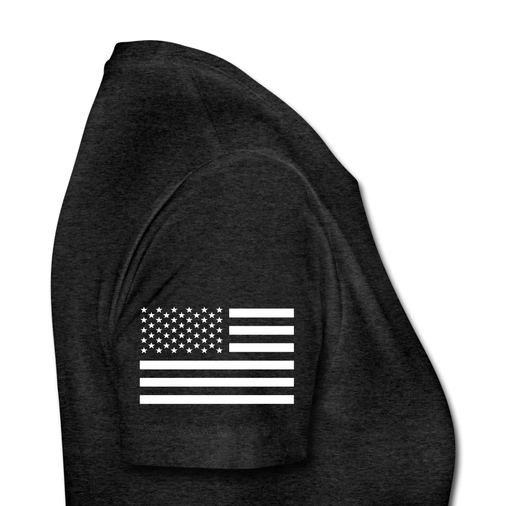 Nurse Flag Back RN and American Flag on Sleeve Women’s Premium T-Shirt