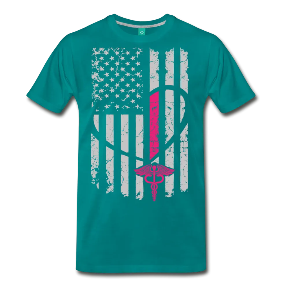 Nurse Flag Men's Premium T-Shirt (CK1296)