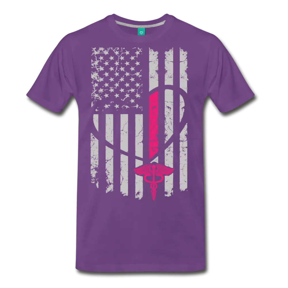 Nurse Flag Men's Premium T-Shirt (CK1296)