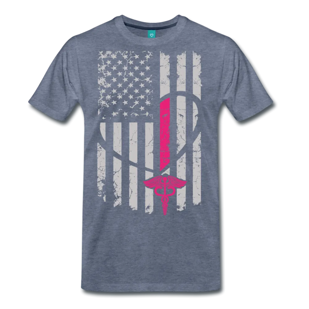 Nurse Flag Men's Premium T-Shirt (CK1296)