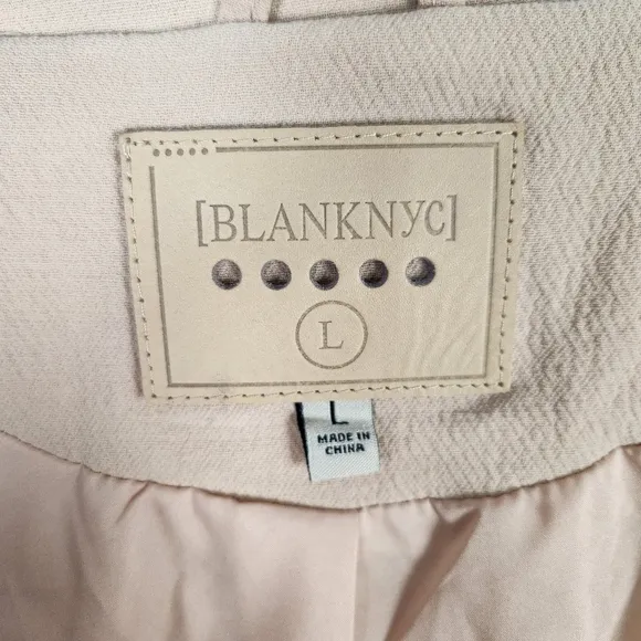 NWT BLANKNYC Crepe Moto Jacket in Tan Size Large #0184