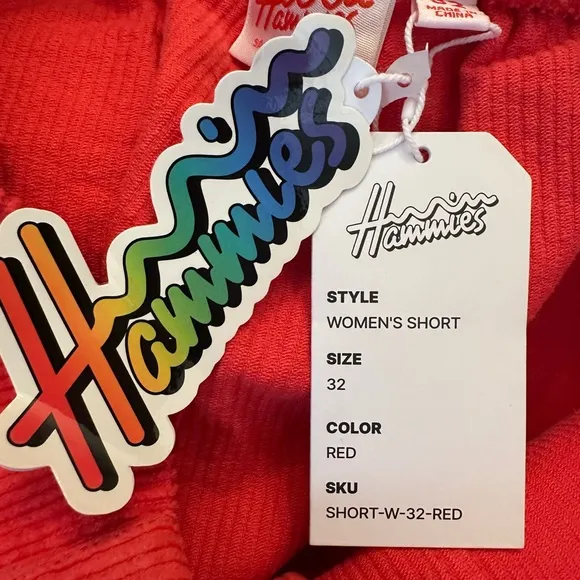 NWT Hammies retro California shorts 32 Red