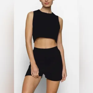 NWT Skims Boyfriend Loose Boxer Shorts Onyx Size L