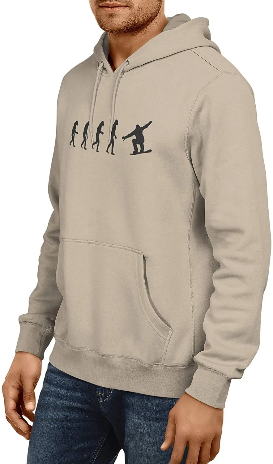 NXY Men's Evolution of Man to Snowboarder Hoodie Sweatshirt