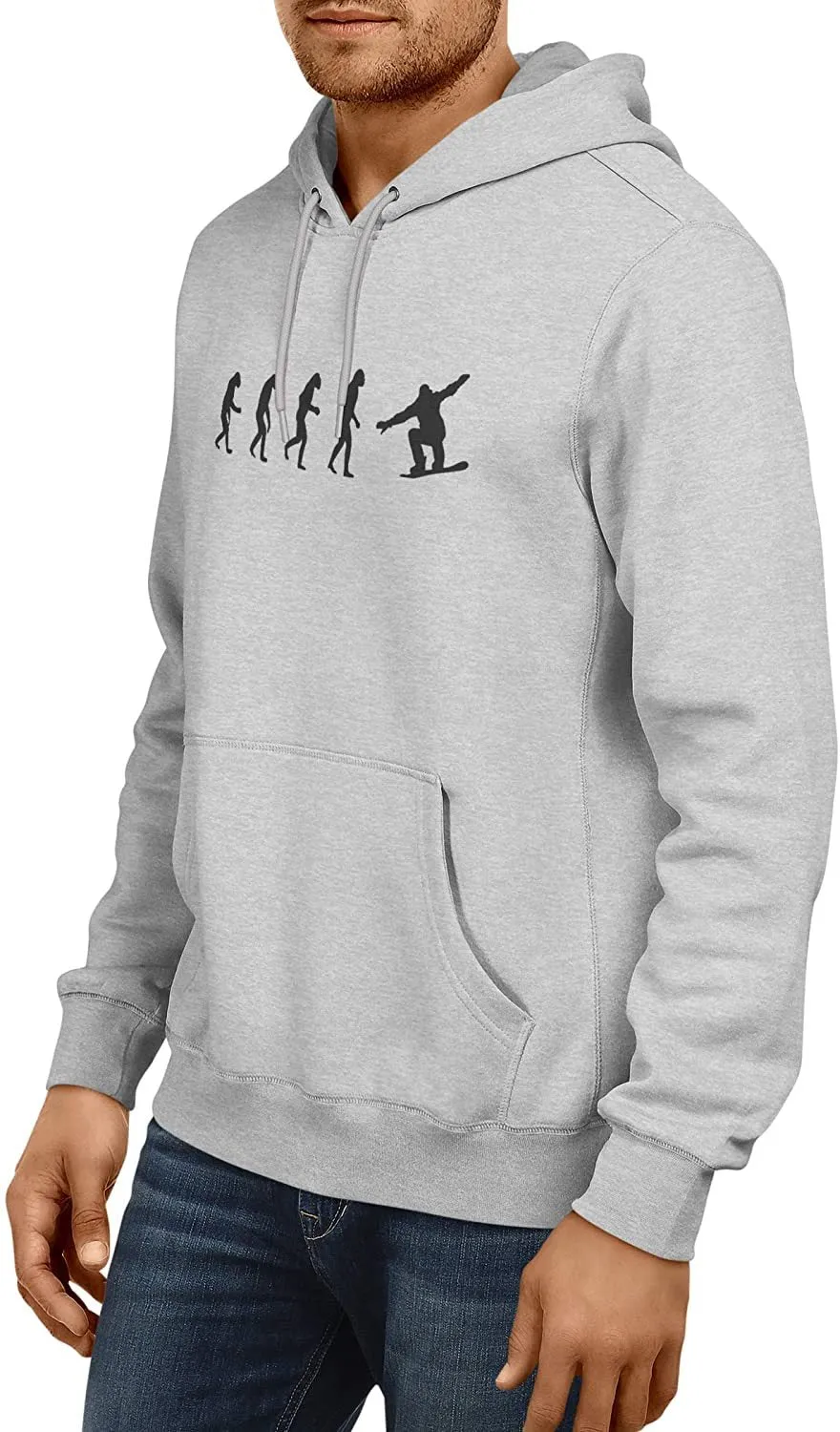 NXY Men's Evolution of Man to Snowboarder Hoodie Sweatshirt