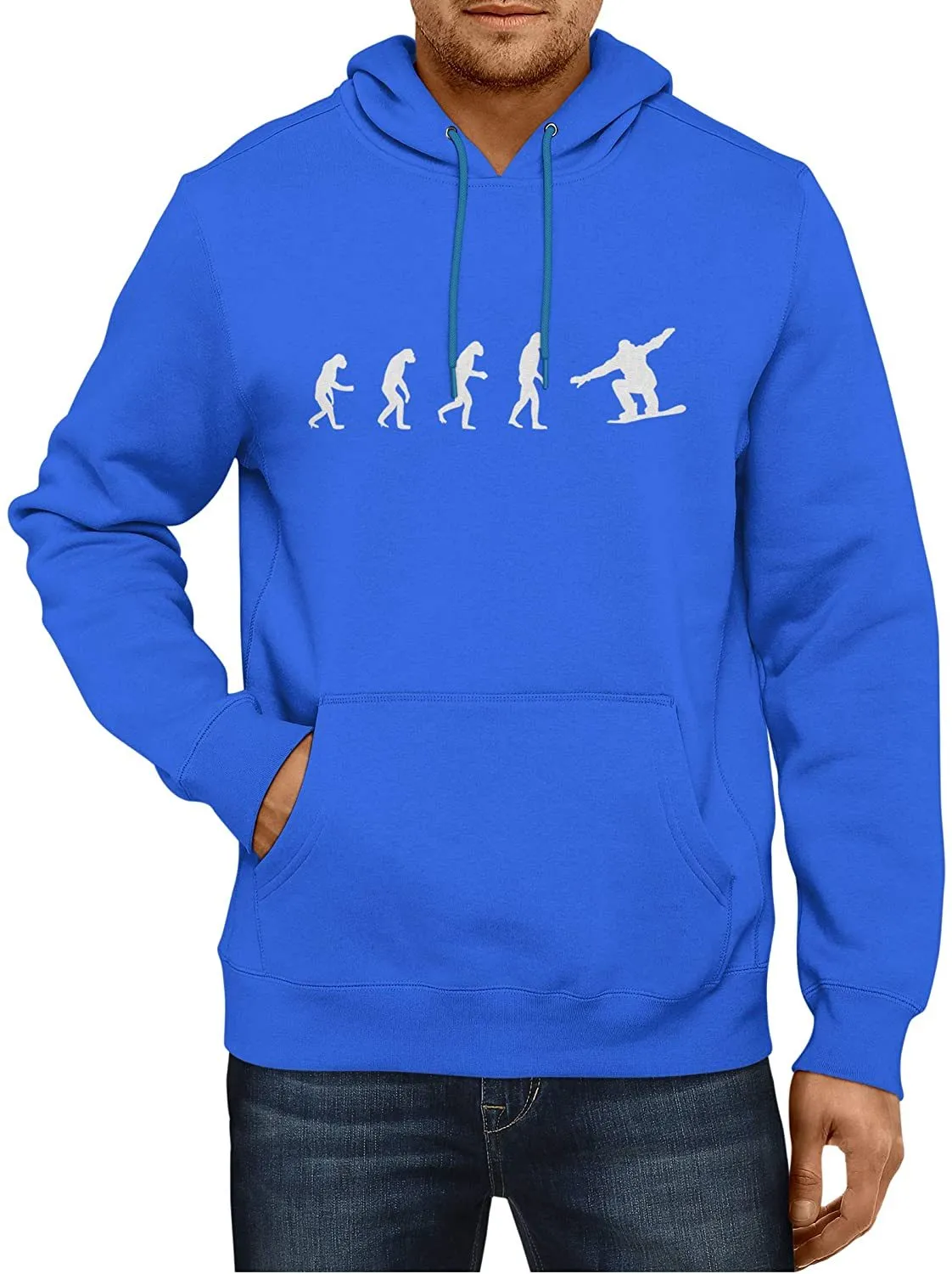NXY Men's Evolution of Man to Snowboarder Hoodie Sweatshirt