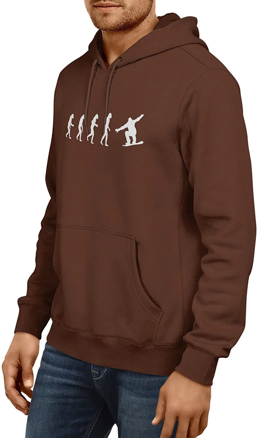 NXY Men's Evolution of Man to Snowboarder Hoodie Sweatshirt