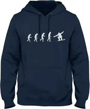 NXY Men's Evolution of Man to Snowboarder Hoodie Sweatshirt