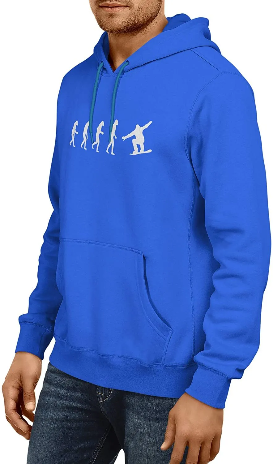 NXY Men's Evolution of Man to Snowboarder Hoodie Sweatshirt