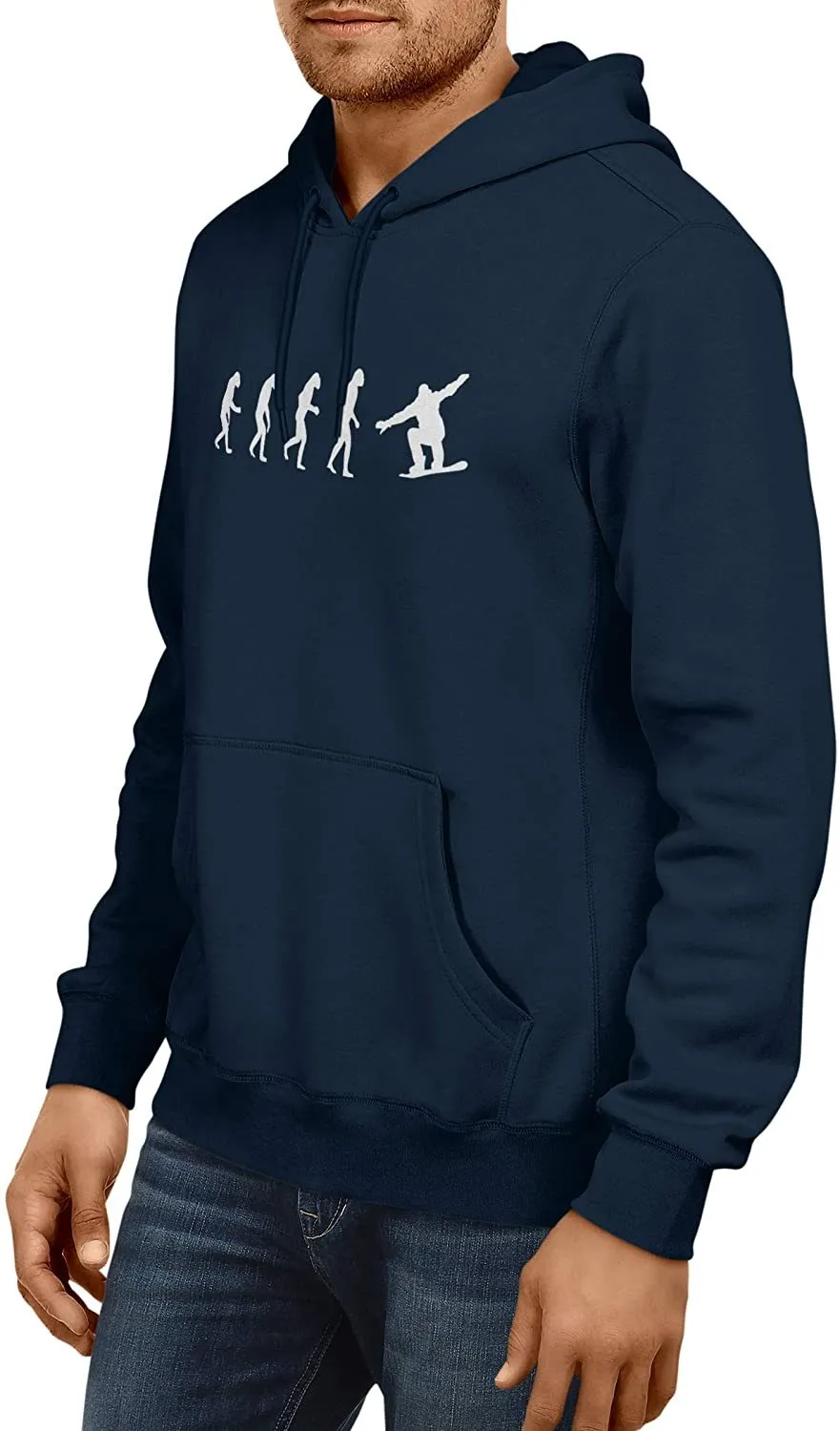 NXY Men's Evolution of Man to Snowboarder Hoodie Sweatshirt