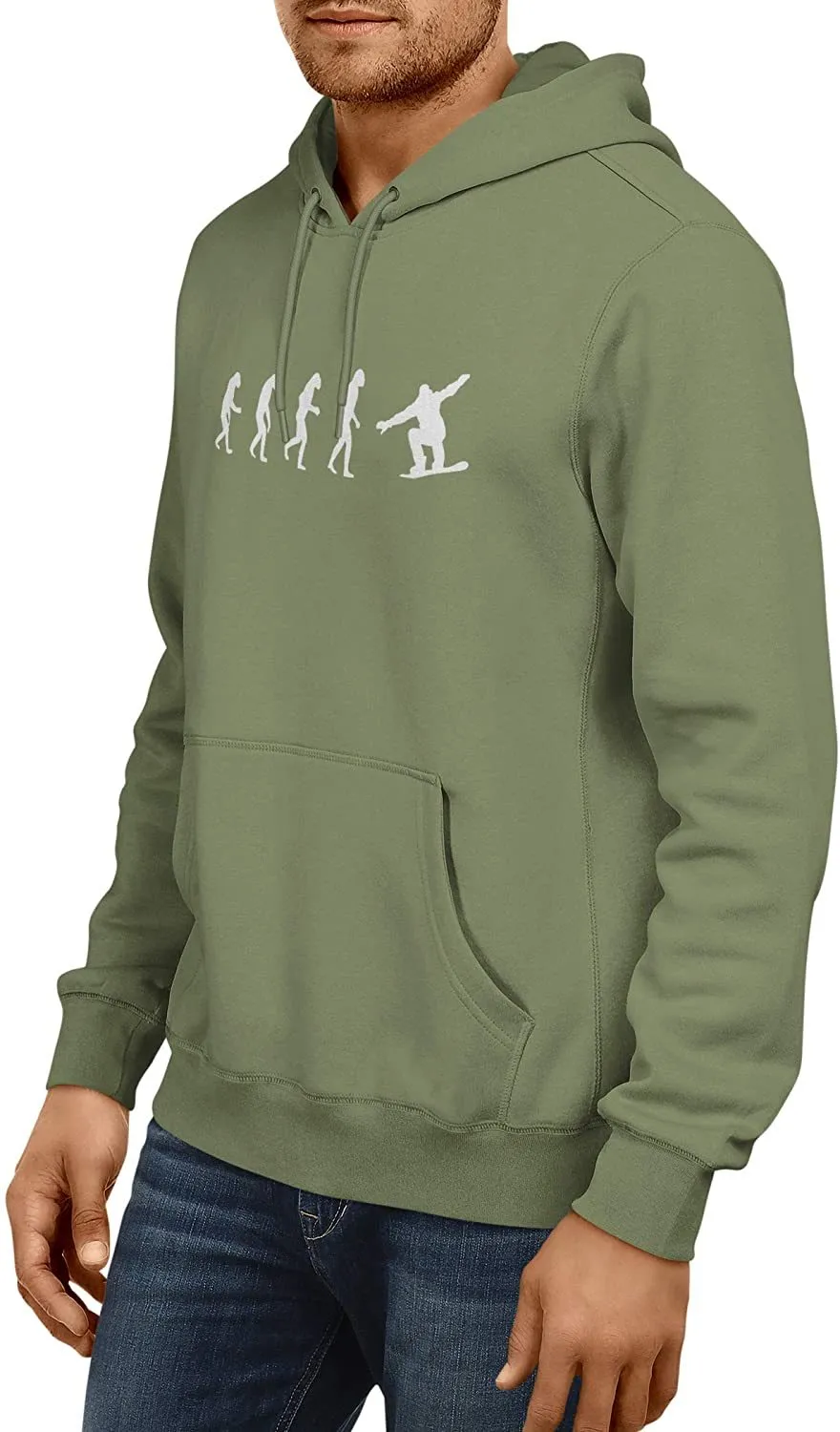 NXY Men's Evolution of Man to Snowboarder Hoodie Sweatshirt