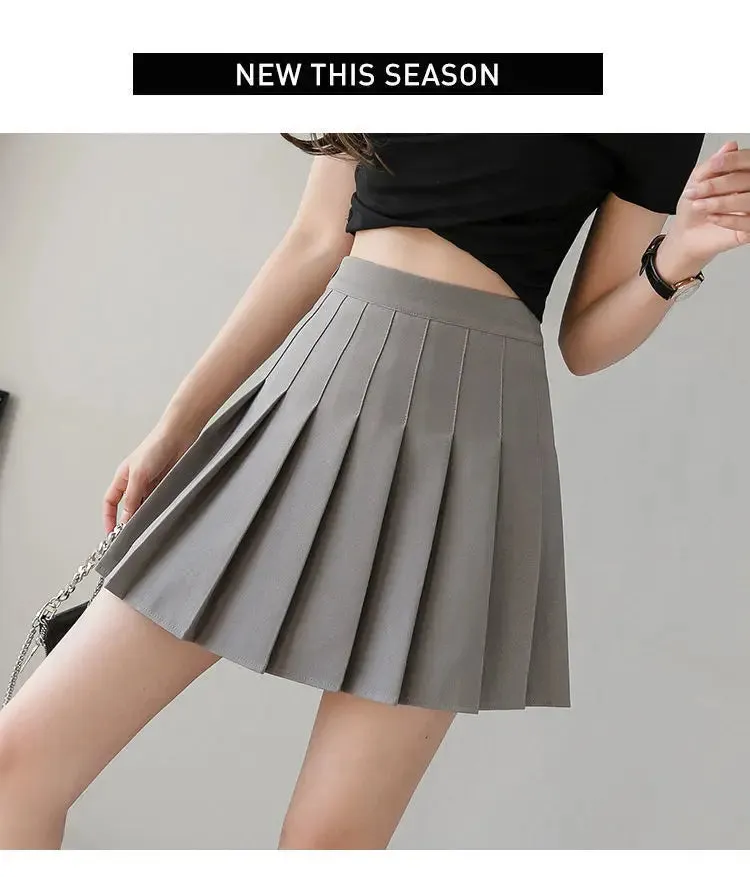 Obsidian Phoenix Harajuku Style High-Waist Pleated Mini Skirt